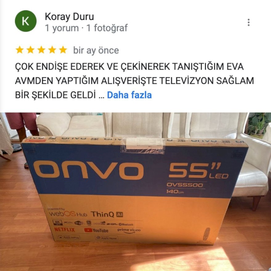 Kredi kartsız taksitle televizyon aldım.